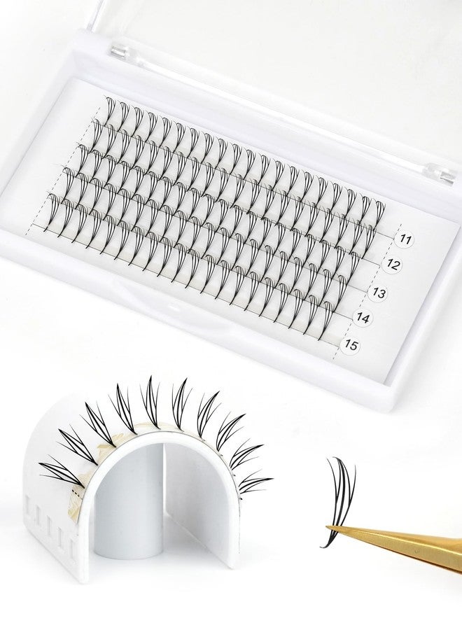 ميريتون سباير لاشز، رموش هرمية جاهزة - مزيج تجعيد D، 11-15 مم - وصلات رموش جاهزة خفيفة الوزن - نمط مانغا أنمي للمحترفين (MHJL) - Image 1